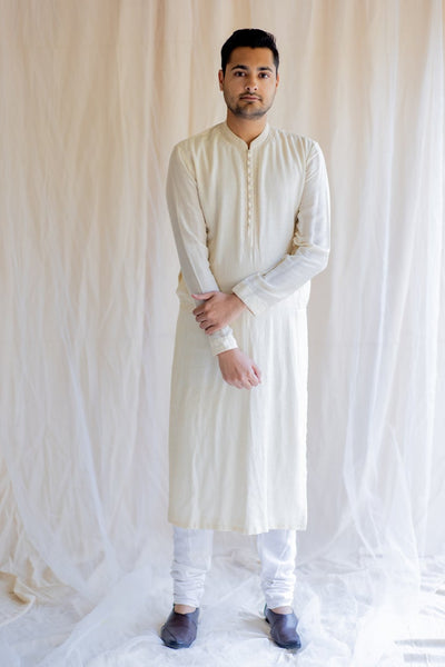 White Ivory Muga Kurta Indian Clothing in Denver, CO, Aurora, CO, Boulder, CO, Fort Collins, CO, Colorado Springs, CO, Parker, CO, Highlands Ranch, CO, Cherry Creek, CO, Centennial, CO, and Longmont, CO. NATIONWIDE SHIPPING USA- India Fashion X