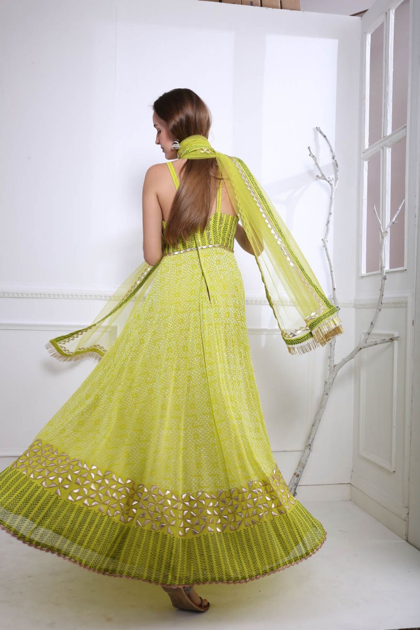 Lime Embroidered Anarkali - Indian Clothing in Denver, CO, Aurora, CO, Boulder, CO, Fort Collins, CO, Colorado Springs, CO, Parker, CO, Highlands Ranch, CO, Cherry Creek, CO, Centennial, CO, and Longmont, CO. Nationwide shipping USA - India Fashion X