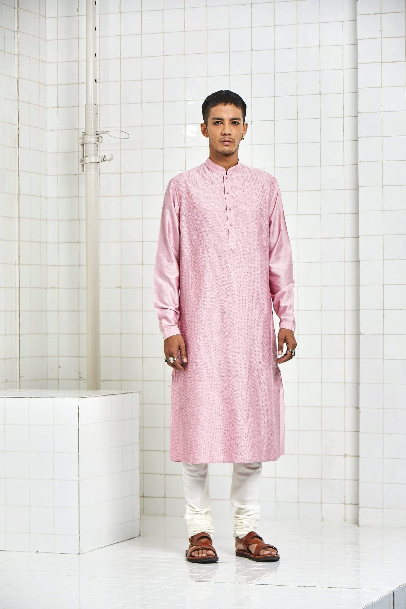 Pink Pintuck Kurta Set Indian Clothing in Denver, CO, Aurora, CO, Boulder, CO, Fort Collins, CO, Colorado Springs, CO, Parker, CO, Highlands Ranch, CO, Cherry Creek, CO, Centennial, CO, and Longmont, CO. NATIONWIDE SHIPPING USA- India Fashion X
