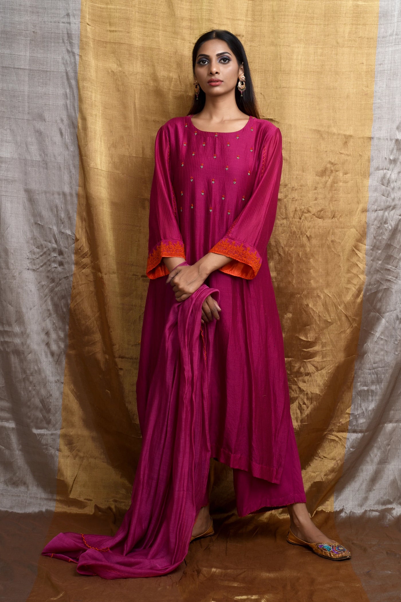 Fuchsia kurta Set - Indian Clothing in Denver, CO, Aurora, CO, Boulder, CO, Fort Collins, CO, Colorado Springs, CO, Parker, CO, Highlands Ranch, CO, Cherry Creek, CO, Centennial, CO, and Longmont, CO. Nationwide shipping USA - India Fashion X