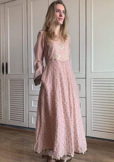 Embroidered Chikankari Anarkari Set - Indian Clothing in Denver, CO, Aurora, CO, Boulder, CO, Fort Collins, CO, Colorado Springs, CO, Parker, CO, Highlands Ranch, CO, Cherry Creek, CO, Centennial, CO, and Longmont, CO. Nationwide shipping USA - India Fashion X
