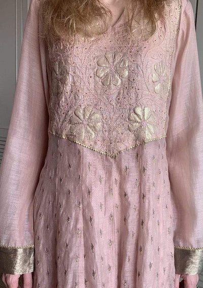 Embroidered Chikankari Anarkari Set - Indian Clothing in Denver, CO, Aurora, CO, Boulder, CO, Fort Collins, CO, Colorado Springs, CO, Parker, CO, Highlands Ranch, CO, Cherry Creek, CO, Centennial, CO, and Longmont, CO. Nationwide shipping USA - India Fashion X