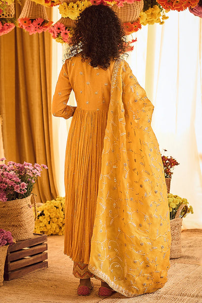 Mustard Gota Anarkali Set Indian Clothing in Denver, CO, Aurora, CO, Boulder, CO, Fort Collins, CO, Colorado Springs, CO, Parker, CO, Highlands Ranch, CO, Cherry Creek, CO, Centennial, CO, and Longmont, CO. NATIONWIDE SHIPPING USA- India Fashion X