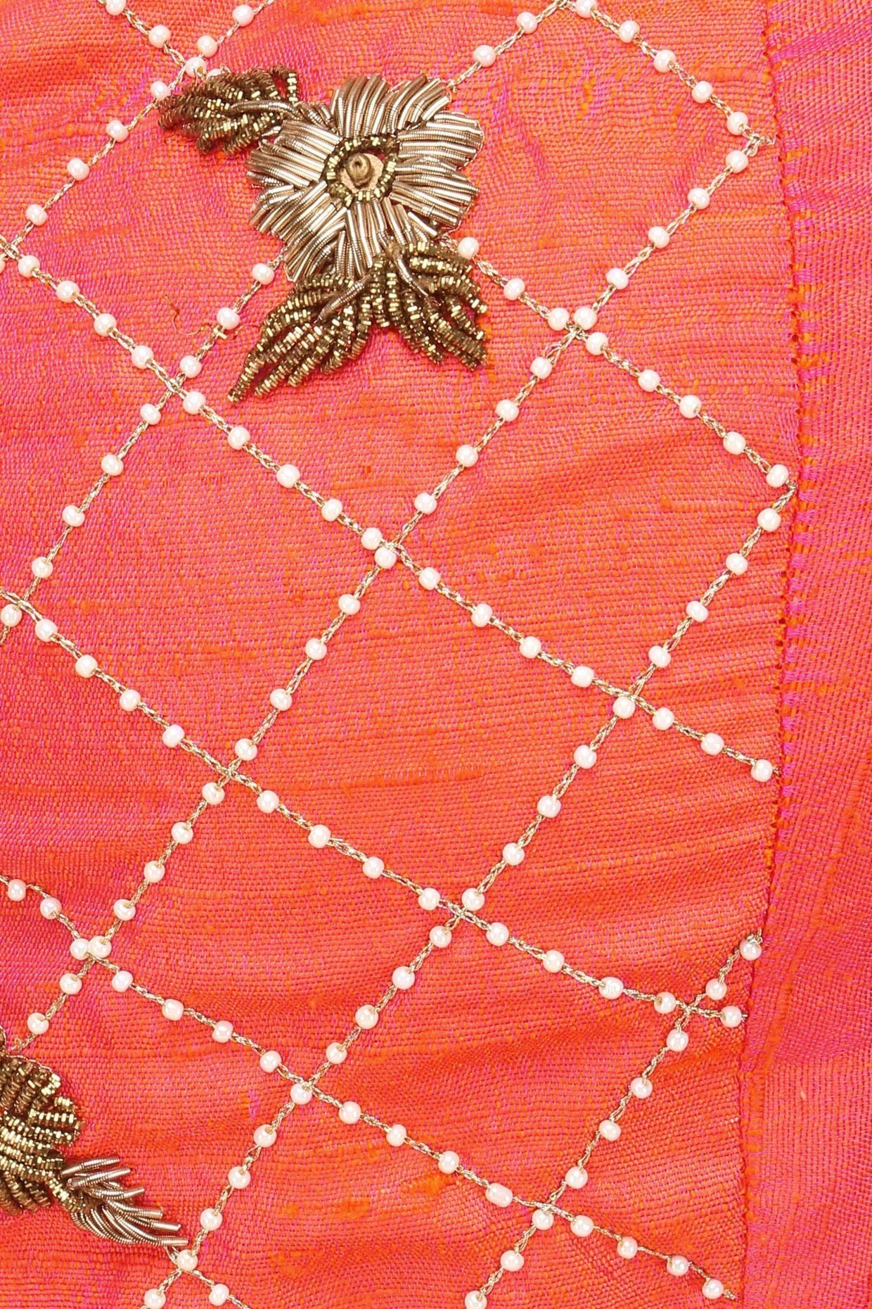 Coral Floral Lehenga Set - Indian Clothing in Denver, CO, Aurora, CO, Boulder, CO, Fort Collins, CO, Colorado Springs, CO, Parker, CO, Highlands Ranch, CO, Cherry Creek, CO, Centennial, CO, and Longmont, CO. Nationwide shipping USA - India Fashion X