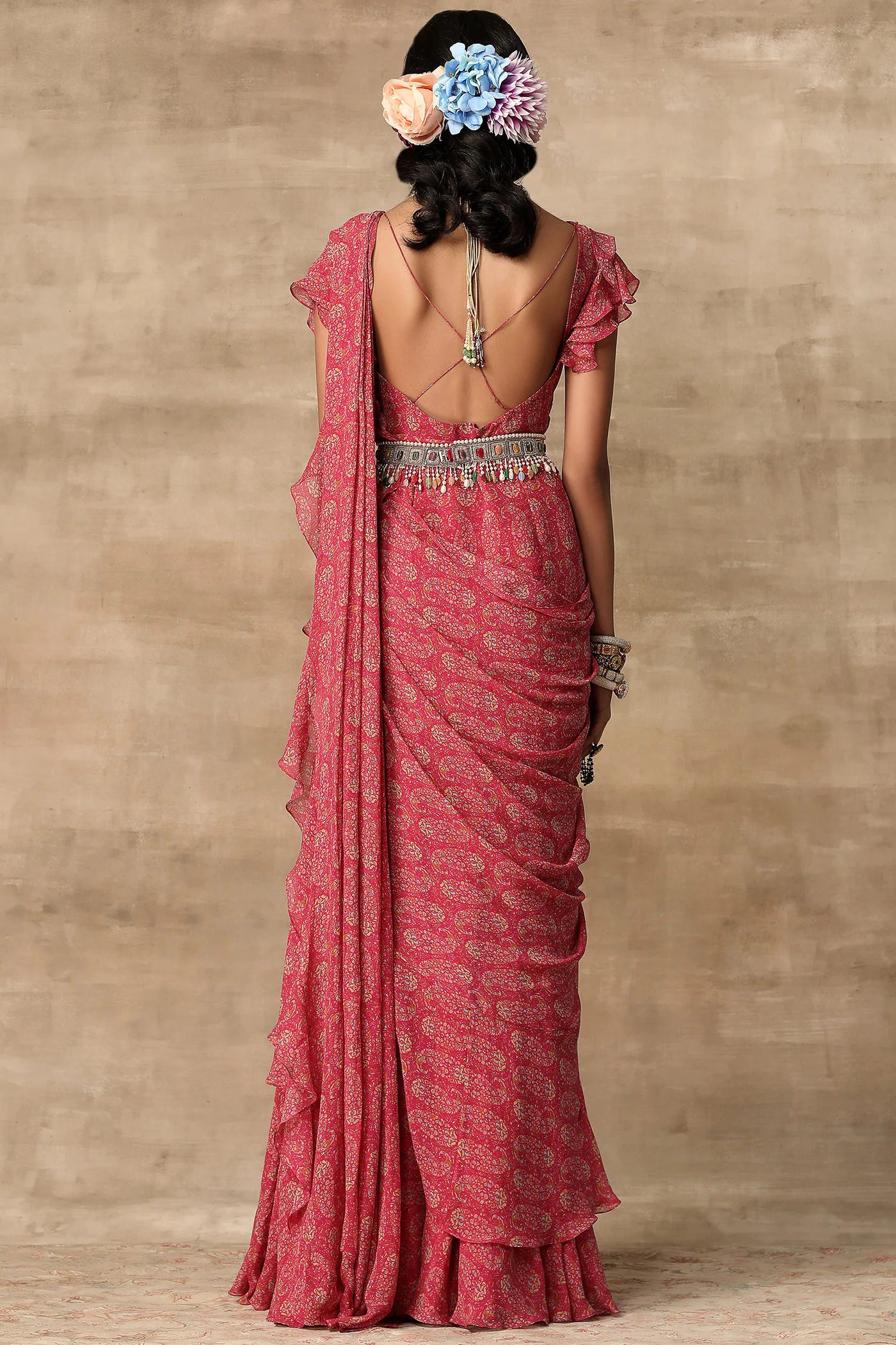 Metallic Draped Saree