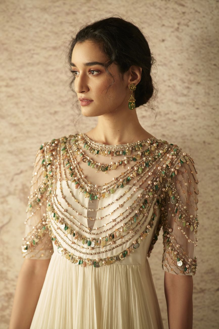 Ivory Aliza Anarkali Set Indian Clothing in Denver, CO, Aurora, CO, Boulder, CO, Fort Collins, CO, Colorado Springs, CO, Parker, CO, Highlands Ranch, CO, Cherry Creek, CO, Centennial, CO, and Longmont, CO. NATIONWIDE SHIPPING USA- India Fashion X