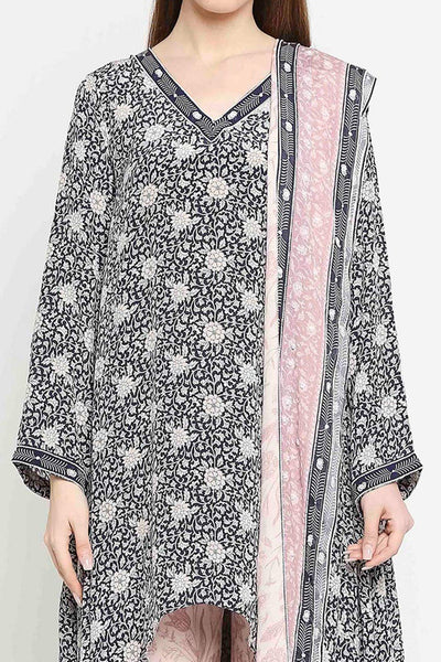Asymmetrical Floral Crepe Kurta - Indian Clothing in Denver, CO, Aurora, CO, Boulder, CO, Fort Collins, CO, Colorado Springs, CO, Parker, CO, Highlands Ranch, CO, Cherry Creek, CO, Centennial, CO, and Longmont, CO. Nationwide shipping USA - India Fashion X