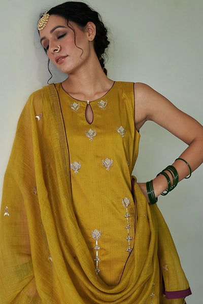 Turmeric Yellow Suit Set - Indian Clothing in Denver, CO, Aurora, CO, Boulder, CO, Fort Collins, CO, Colorado Springs, CO, Parker, CO, Highlands Ranch, CO, Cherry Creek, CO, Centennial, CO, and Longmont, CO. Nationwide shipping USA - India Fashion X