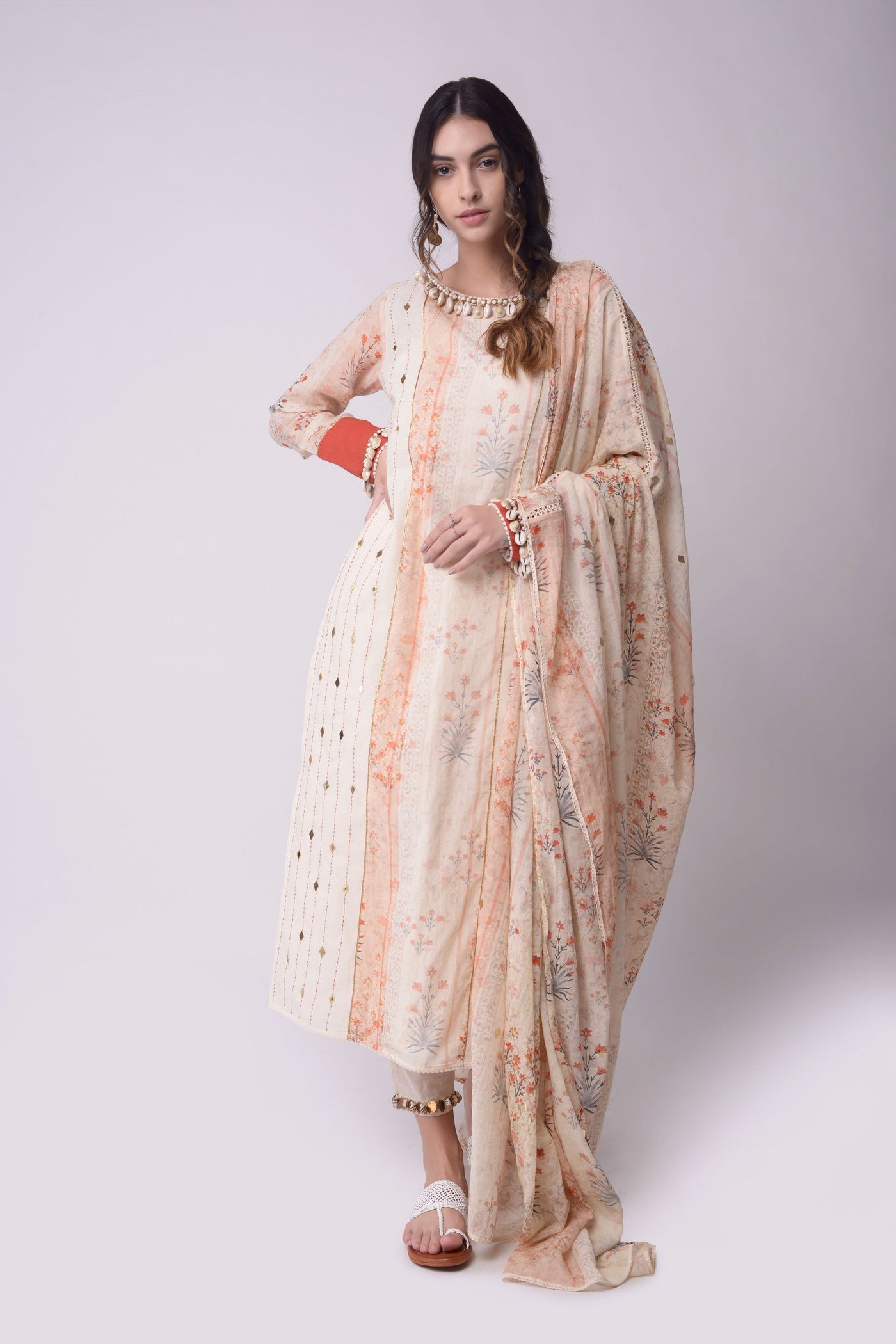 Ivory straight kurta set - Indian Clothing in Denver, CO, Aurora, CO, Boulder, CO, Fort Collins, CO, Colorado Springs, CO, Parker, CO, Highlands Ranch, CO, Cherry Creek, CO, Centennial, CO, and Longmont, CO. Nationwide shipping USA - India Fashion X