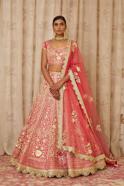 Coral Embroidered Lehenga Indian Clothing in Denver, CO, Aurora, CO, Boulder, CO, Fort Collins, CO, Colorado Springs, CO, Parker, CO, Highlands Ranch, CO, Cherry Creek, CO, Centennial, CO, and Longmont, CO. NATIONWIDE SHIPPING USA- India Fashion X