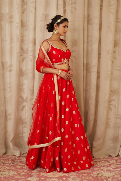 Red Zardosi Lehenga Set Indian Clothing in Denver, CO, Aurora, CO, Boulder, CO, Fort Collins, CO, Colorado Springs, CO, Parker, CO, Highlands Ranch, CO, Cherry Creek, CO, Centennial, CO, and Longmont, CO. NATIONWIDE SHIPPING USA- India Fashion X