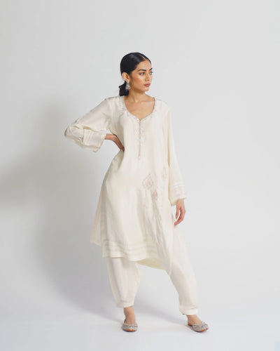 Off White Suit Set - Indian Clothing in Denver, CO, Aurora, CO, Boulder, CO, Fort Collins, CO, Colorado Springs, CO, Parker, CO, Highlands Ranch, CO, Cherry Creek, CO, Centennial, CO, and Longmont, CO. Nationwide shipping USA - India Fashion X