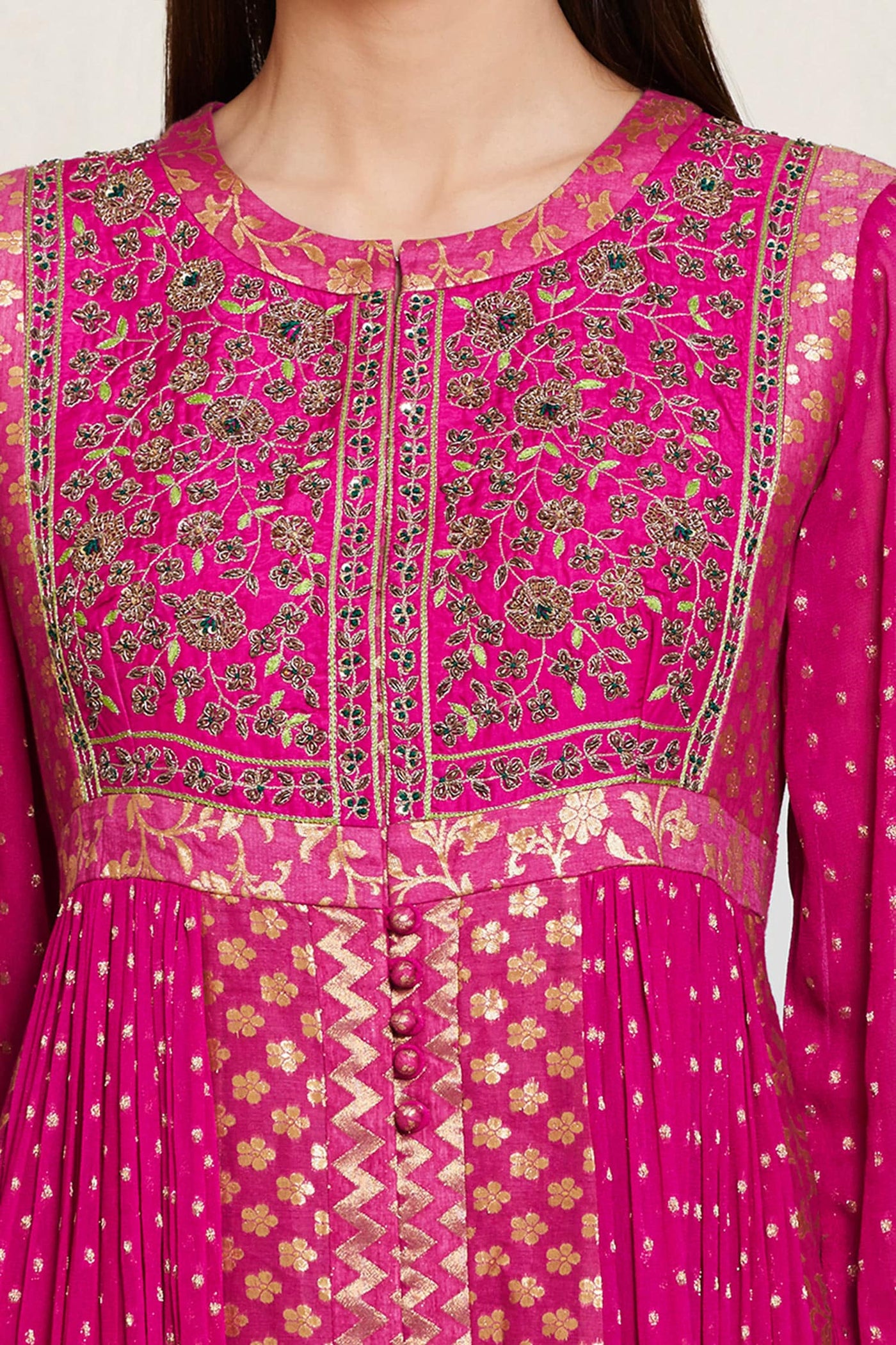 Pink Silk Anarkali Set - Indian Clothing in Denver, CO, Aurora, CO, Boulder, CO, Fort Collins, CO, Colorado Springs, CO, Parker, CO, Highlands Ranch, CO, Cherry Creek, CO, Centennial, CO, and Longmont, CO. Nationwide shipping USA - India Fashion X