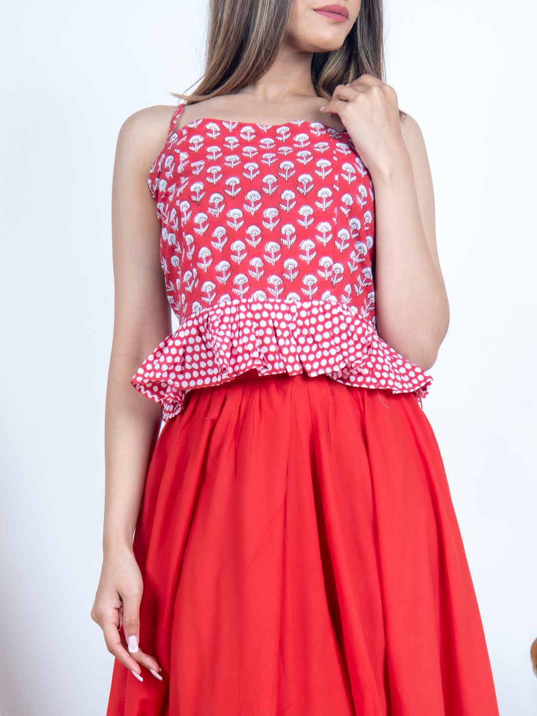 Crop Top Palazzo Set - Indian Clothing in Denver, CO, Aurora, CO, Boulder, CO, Fort Collins, CO, Colorado Springs, CO, Parker, CO, Highlands Ranch, CO, Cherry Creek, CO, Centennial, CO, and Longmont, CO. Nationwide shipping USA - India Fashion X
