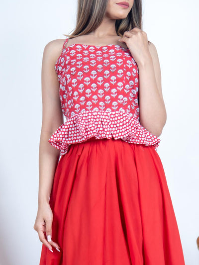 Crop Top Palazzo Set - Indian Clothing in Denver, CO, Aurora, CO, Boulder, CO, Fort Collins, CO, Colorado Springs, CO, Parker, CO, Highlands Ranch, CO, Cherry Creek, CO, Centennial, CO, and Longmont, CO. Nationwide shipping USA - India Fashion X
