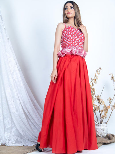 Crop Top Palazzo Set - Indian Clothing in Denver, CO, Aurora, CO, Boulder, CO, Fort Collins, CO, Colorado Springs, CO, Parker, CO, Highlands Ranch, CO, Cherry Creek, CO, Centennial, CO, and Longmont, CO. Nationwide shipping USA - India Fashion X