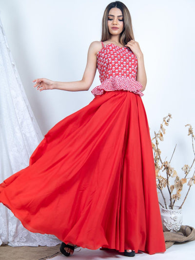 Crop Top Palazzo Set - Indian Clothing in Denver, CO, Aurora, CO, Boulder, CO, Fort Collins, CO, Colorado Springs, CO, Parker, CO, Highlands Ranch, CO, Cherry Creek, CO, Centennial, CO, and Longmont, CO. Nationwide shipping USA - India Fashion X