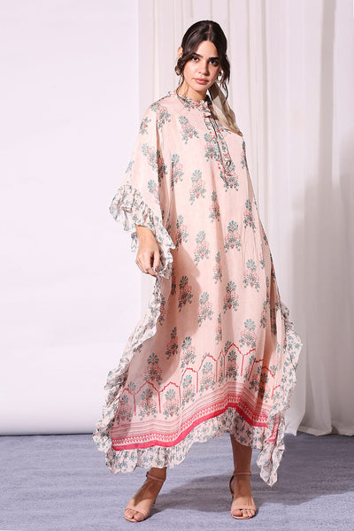 Pink Rose Cotton Kaftan Indian Clothing in Denver, CO, Aurora, CO, Boulder, CO, Fort Collins, CO, Colorado Springs, CO, Parker, CO, Highlands Ranch, CO, Cherry Creek, CO, Centennial, CO, and Longmont, CO. NATIONWIDE SHIPPING USA- India Fashion X