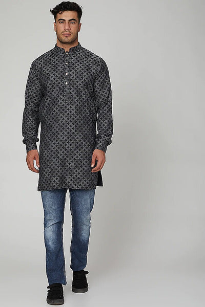 Gray Club Kurta Indian Clothing in Denver, CO, Aurora, CO, Boulder, CO, Fort Collins, CO, Colorado Springs, CO, Parker, CO, Highlands Ranch, CO, Cherry Creek, CO, Centennial, CO, and Longmont, CO. NATIONWIDE SHIPPING USA- India Fashion X