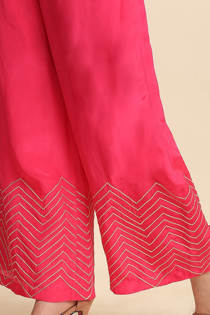 Fuchsia Crepe Anarkali Set - Indian Clothing in Denver, CO, Aurora, CO, Boulder, CO, Fort Collins, CO, Colorado Springs, CO, Parker, CO, Highlands Ranch, CO, Cherry Creek, CO, Centennial, CO, and Longmont, CO. Nationwide shipping USA - India Fashion X