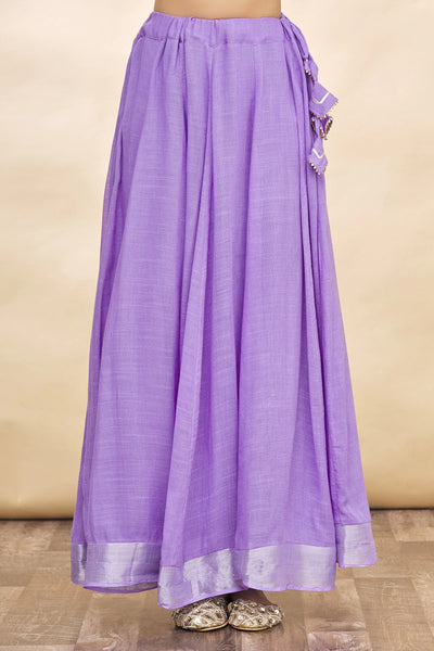 Purple Linen Cotton Lehenga - Indian Clothing in Denver, CO, Aurora, CO, Boulder, CO, Fort Collins, CO, Colorado Springs, CO, Parker, CO, Highlands Ranch, CO, Cherry Creek, CO, Centennial, CO, and Longmont, CO. Nationwide shipping USA - India Fashion X