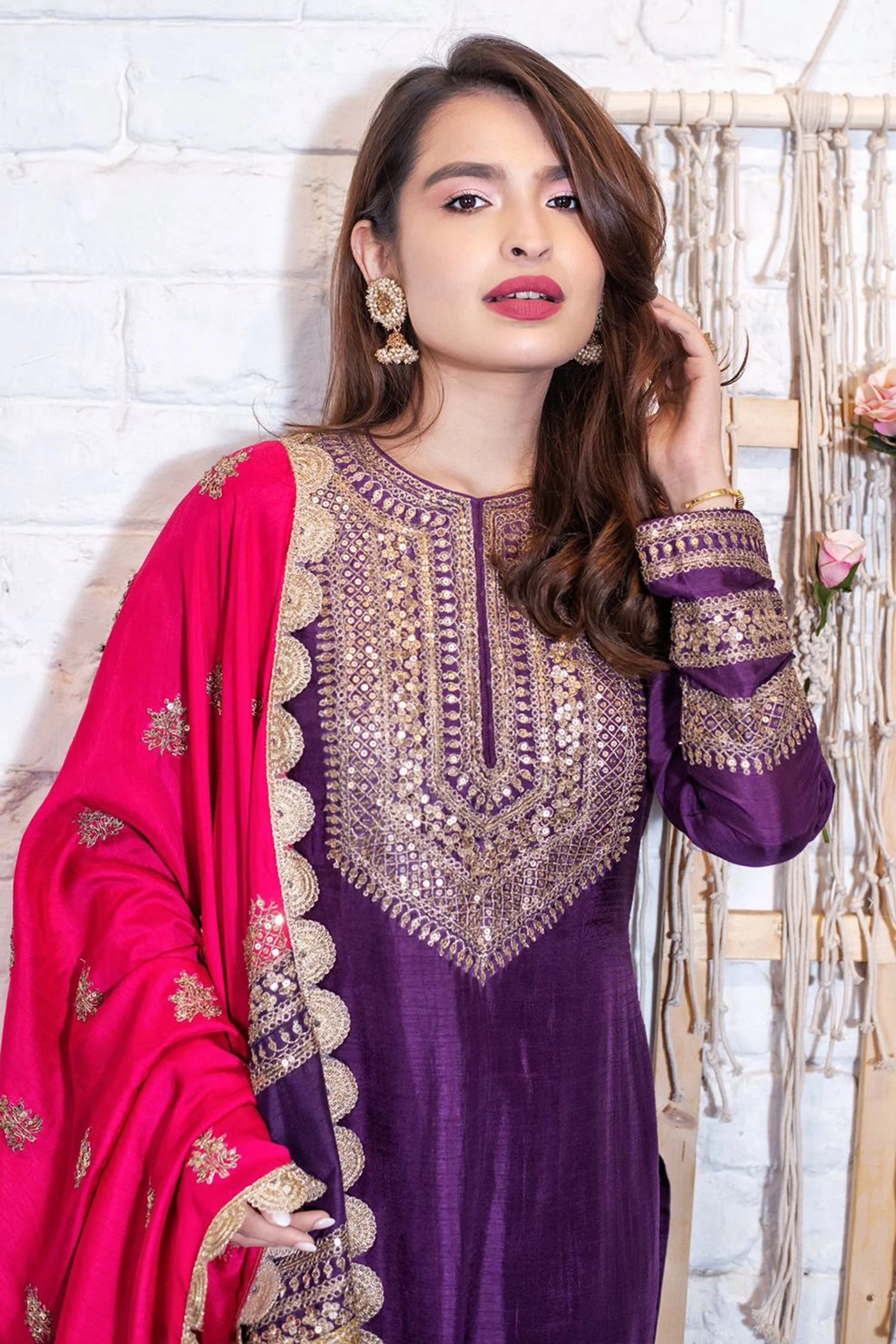 Purple Dori Embroidered Anarkali Indian Clothing in Denver, CO, Aurora, CO, Boulder, CO, Fort Collins, CO, Colorado Springs, CO, Parker, CO, Highlands Ranch, CO, Cherry Creek, CO, Centennial, CO, and Longmont, CO. NATIONWIDE SHIPPING USA- India Fashion X