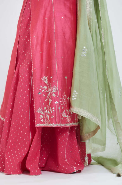 Fuchsia Kurta Sharara Set - Indian Clothing in Denver, CO, Aurora, CO, Boulder, CO, Fort Collins, CO, Colorado Springs, CO, Parker, CO, Highlands Ranch, CO, Cherry Creek, CO, Centennial, CO, and Longmont, CO. Nationwide shipping USA - India Fashion X