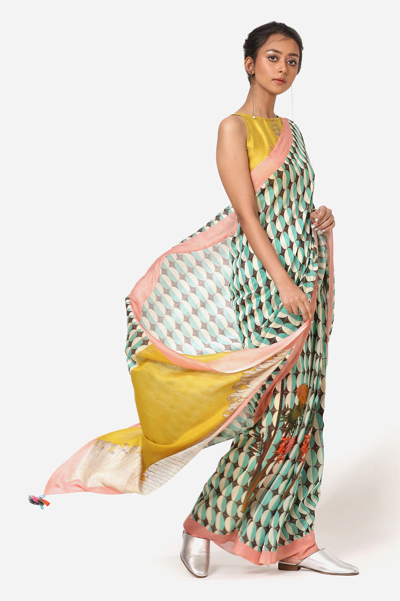 Yellow Silk Saree Blouse - Indian Clothing in Denver, CO, Aurora, CO, Boulder, CO, Fort Collins, CO, Colorado Springs, CO, Parker, CO, Highlands Ranch, CO, Cherry Creek, CO, Centennial, CO, and Longmont, CO. Nationwide shipping USA - India Fashion X